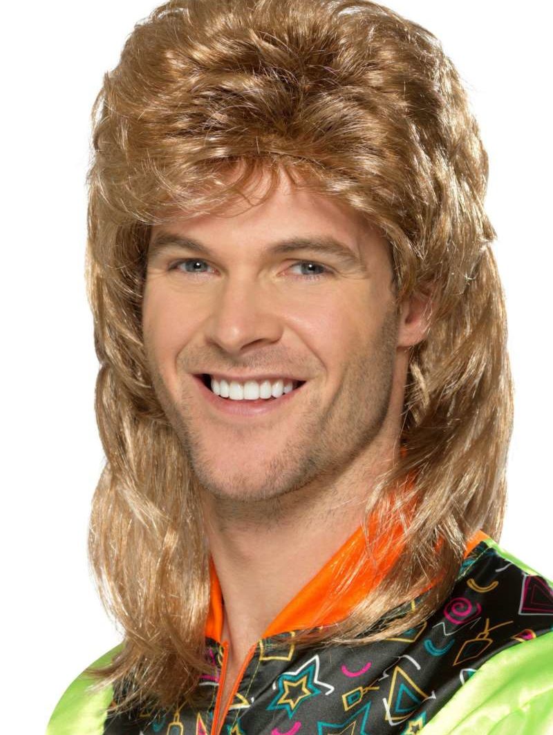 Blonde Mens Mullet Wig