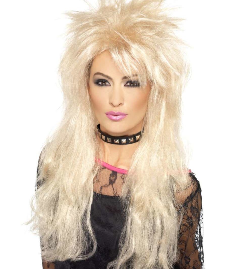 80's Long Blonde Mullet Wig