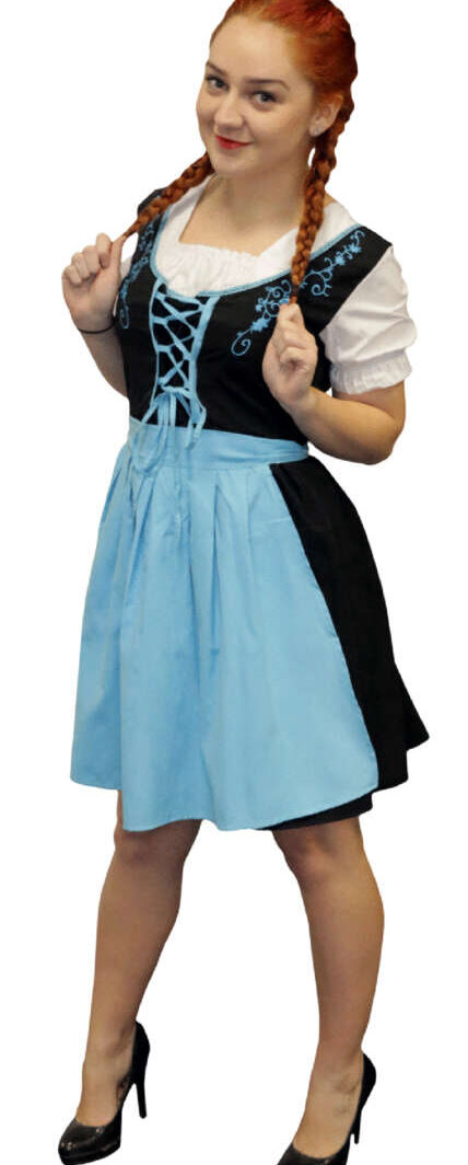 Oktoberfest Beer Maiden Blue Costume