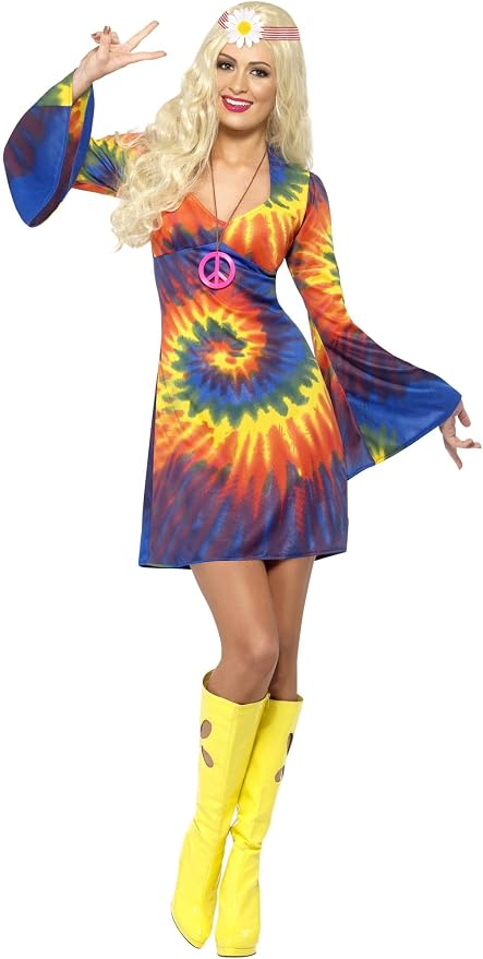 1960s Tie Dye Dress Costume